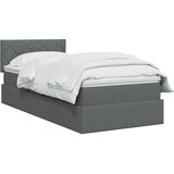  s madracem i skladištem Tamnosiva 90 x 190 cm Baršun | shoptok.hr