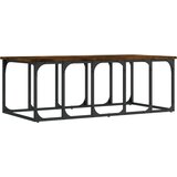 Maison Chic Klubska mizica - kavna mizica - Nizka mizica dimljeni hrast 100x50x35,5 cm inženirski les, (21755115) | Shoptok.si