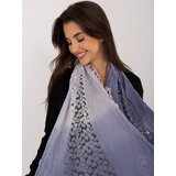 Fashion Hunters Dark blue scarf with openwork finish | Shoptok.si
