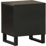 vidaXL Nočna omarica 2 kosa črna 40x33x46 cm trden mangov les | Shoptok.si