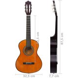 vidaXL Klasična gitara za početnike i djecu 1/2 34" od drva lipe | shoptok.hr