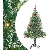 vidaXL Umjetno Božićno Drvo s Snježnim Flokom i LED Svjetlom 150 cm | shoptok.hr