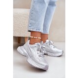 Boto Women's Sneakers Decorated with Rhinestones Silver Porrot | Shoptok.si