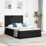 vidaXL postelja s shranjevanjem črna 140 x 200 cm umjetno usnje | Shoptok.si