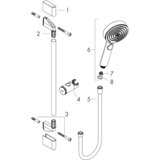 Hansgrohe tuš set Pulsify 105 3j Relax Eco U&#039;S 900, mat črn (24171670) | Shoptok.si
