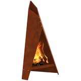  Kamin Smeđa 58 x 40 x 100 cm Čelik otporan na vremenske uvjete | shoptok.hr