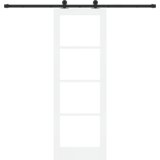 vidaXL Drsna vrata z kompletom strojne opreme "ORKDAL" Bela 73.5x211 cm | Shoptok.si