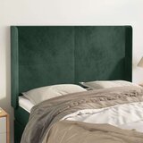  Vzglavje z ušesi temno zeleno 147x16x118/128 cm žamet, (20932968) | Shoptok.si