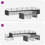  Set vanjskih sofa 8 kom. Prirodna | shoptok.hr