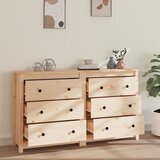  Komoda 140 x 35 x 80 cm od masivne borovine | shoptok.hr