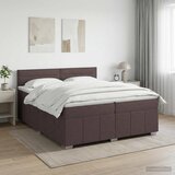  Boxspring krevet s madracem Tamno smeđa 200 x 200 cm Tkanina Cijene