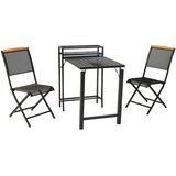 Gardenson SET ZA BALKON PATMOS les, kovina barve grafita, barve akacije | Shoptok.si