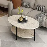 Hanah home stočić za dnevnu sobu elis - travertine travertine coffee table
