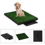 vidaXL Toalet za ljubimce s pladnjem i travom zeleni 63 x 50 x 7 cm | shoptok.hr