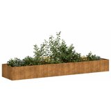 vidaXL Planter Rusty 360x80x40 cm Vremensko odporno jeklo Cene