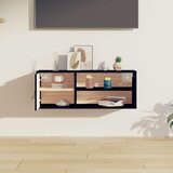  Zidni ormarić crni 80 x 30 x 30 cm od masivne borovine | shoptok.hr