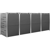  Spremište za četiri kante za smeće 276 5x77 5x115 5 cm čelično | shoptok.hr