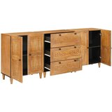 Ormarić Komoda 3 pcs Smeđa 60 x 33 x 75 cm masivno drvo manga | shoptok.hr