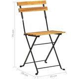  5-dijelni sklopivi vrtni blagovaonski set od bagremovog drva | shoptok.hr