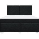  Krevet s oprugama i madracem crni 180x200 cm od tkanine | shoptok.hr