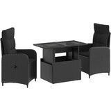 Vanjski set za objedovanje 3 pcs Crna poliratan | shoptok.hr
