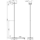 Osram led prigušiva podna lampa decor kyoto LED/12W/230V crna | Eponuda.com