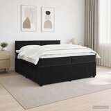  Boxspring krevet s madracem Crna 200 x 200 cm Baršun | shoptok.hr