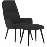  Stol za sproščanje s stolčkom črno blago, (20935069) | Shoptok.si