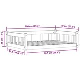  Krevet za psa Vosak smeđa 55 x 45 x 28 cm Čvrsto borovo drvo | shoptok.hr