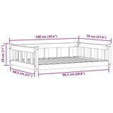  Ležišče za psa Voskast rjav 100 x 70 x 28 cm Masivno borovo les, (5000121685) | Shoptok.si