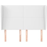  Uzglavlje s ušima bijelo 147x23x118/128 cm od umjetne kože | shoptok.hr