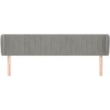 Uzglavlje s ušima svjetlosivo 163x23x78/88 cm baršunasto | Eponuda.com