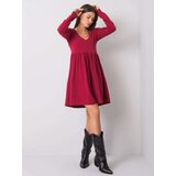 RUE PARIS Dress-RV-SK-6008.19X-burgundy | Shoptok.si