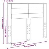  Uzglavlje s uzglavljem Staro drvo 120 cm Konstruirano drvo | shoptok.hr