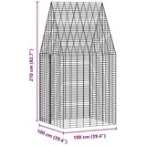  Kletka za zajce srebrna 100 x 100 x 210 cm Cinkana jeklena, (5000204313) | Shoptok.si