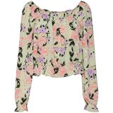 Vero Moda Bluza 'SERENITY OLIVIA' zelena / pastelno zelena / lila / roza | Shoptok.si