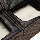  Sjedeća garnitura za vrt 5 pcs 4-Seater Smeđa i krem poliratan | shoptok.hr
