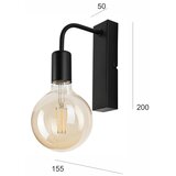  Zidna svetiljka ASTRID 1xE27/60W/230V mat crne boje | Eponuda.com