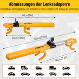 CARBOLE teleskopska ključavnica za volan z 2 ključema | Shoptok.si