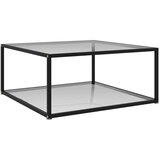 vidaXL Klubska mizica prozorna 80x80x35 cm kaljeno steklo, (20797992) Cene