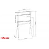 Reflecta TV Stand Elegant 70W black / Walnut | shoptok.hr