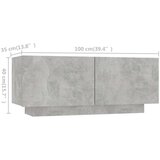TV ormarić s LED svjetlima siva boja betona 180 x 35 x 40 cm | shoptok.hr