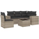 Maison Chic Seti vrtnega pohištva - Vrtna garnitura - Vrtni pohištvo set 6-delna z blazinami siv poli ratan, (21807775) | Shoptok.si