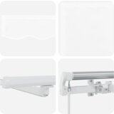 vidaXL Ročna retraktibilna tenda z LED belo 500x300 cm | Shoptok.si
