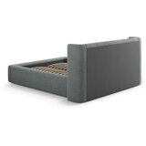 Windsor & Co Sofas Temno siva oblazinjena zakonska postelja s prostorom za shranjevanje z letvenim dnom 140x200 cm Jason – | Shoptok.si
