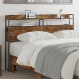 vidaXL Skladiščni naslon Dimljen hrast 120 cm Konstruiran les | Shoptok.si