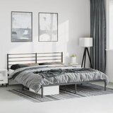  Metalni okvir za krevet s uzglavljem crni 193x203 cm Cijene
