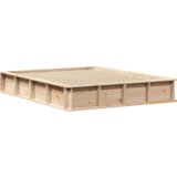 vidaXL Krevet s dizalicom za pohranu - 150 x 200 cm, Čvrsta borovina | shoptok.hr