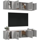  6-dijelni set TV ormarića sivog sonome konstruirano drvo | shoptok.hr