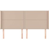  Uzglavlje s ušima boja cappuccina 183x16x118/128cm umjetna koža | shoptok.hr